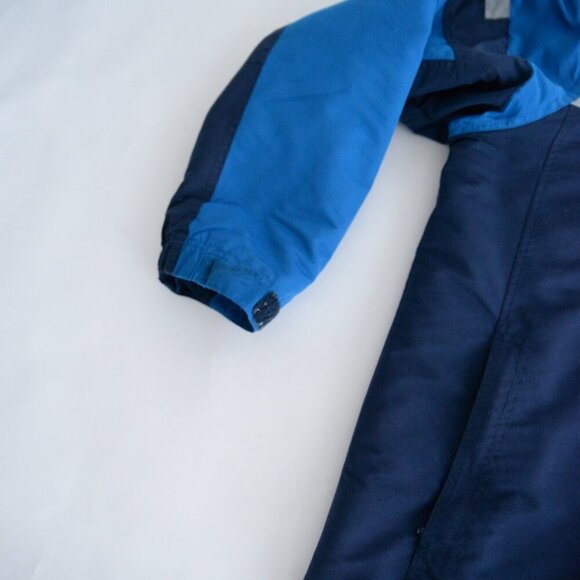 Vintage Y2K Nike Blue Reflective Fleece Lined Zip Up Winter Jacket XL - Picture 10 of 16